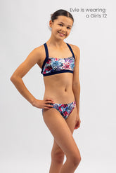 Girls Two Piece - Swim Top - Secret Garden